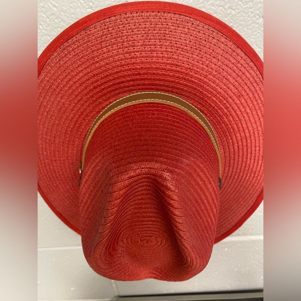 Vintage Coopers straw cowboy/cowgirl hat Mexico Red Western Texas Rodeo Medium - Picture 3 of 6